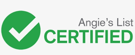 Angie's List Certified logo Angie's List Certified badge: green checkmark inside green circle, text