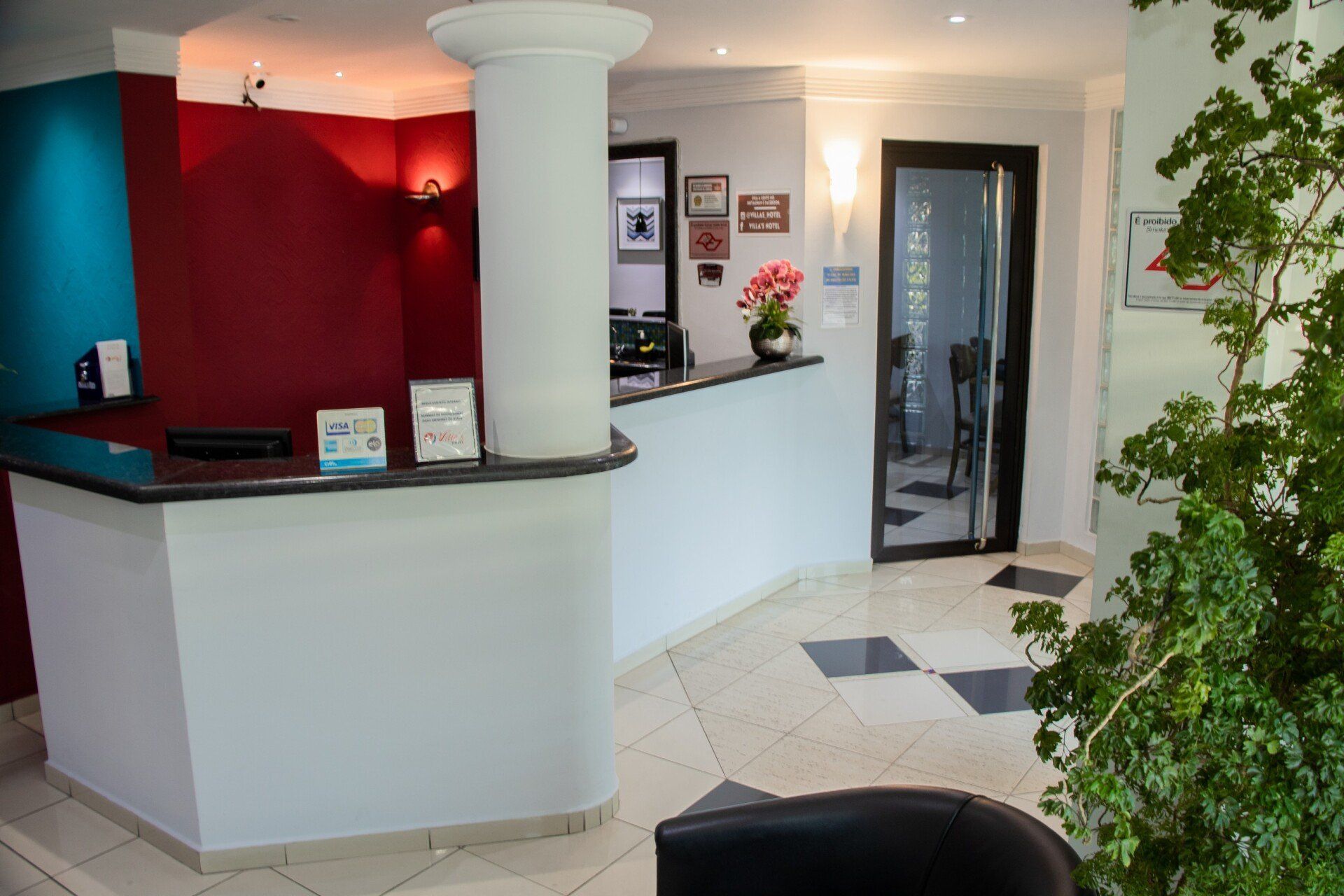 recepção Villa's Hotel