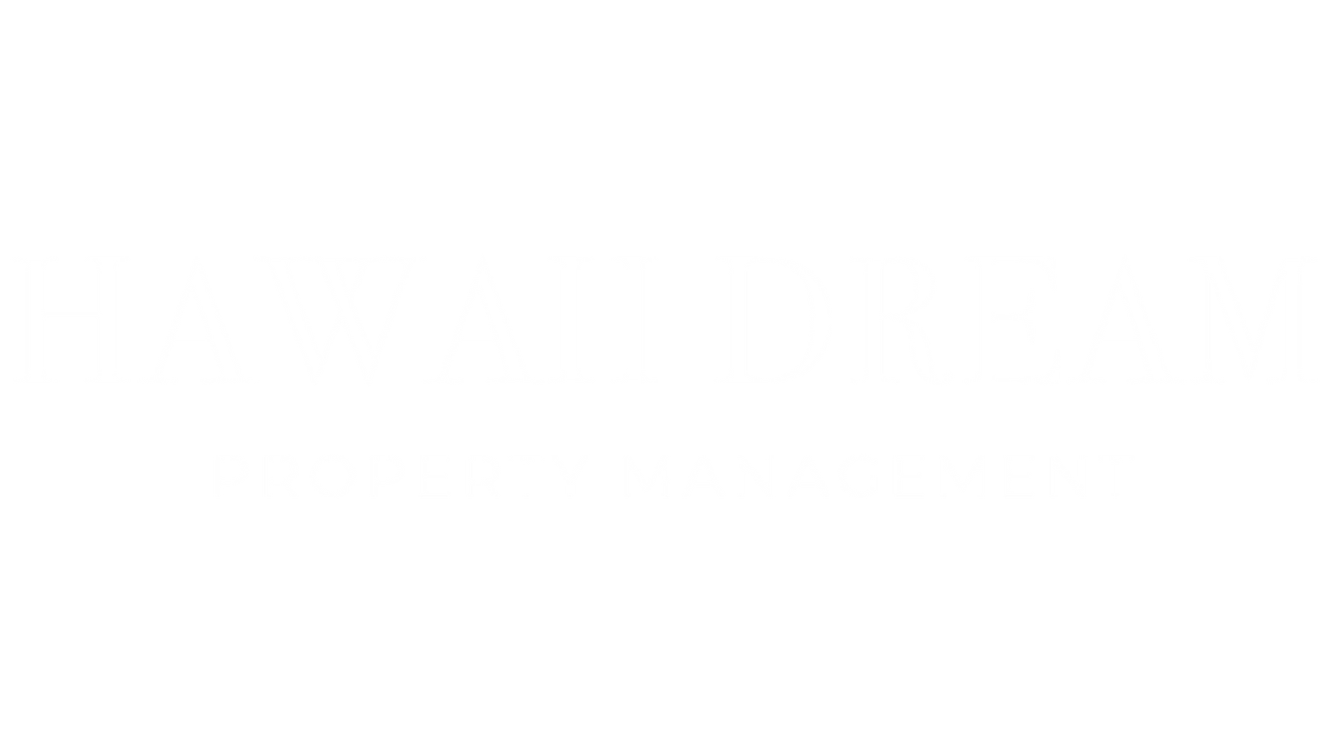 Hawaii Dream Property Management logo - white