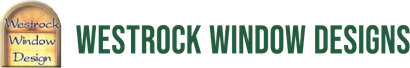 The Westrock Window Designs logo features an arched window icon next to the company name in dark green text.