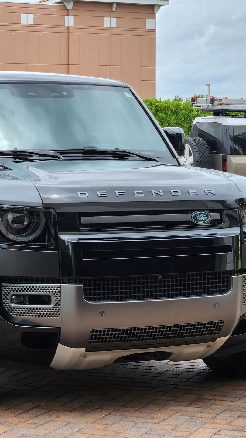 Land Rover Defender 110 Carpathian Edition V8 in Carpathian Grey over Ebony, satin PPF ceramic coating plus paint correction and paint ceramic coating by 6 Speed Mobile Detailing in Southwest Florida