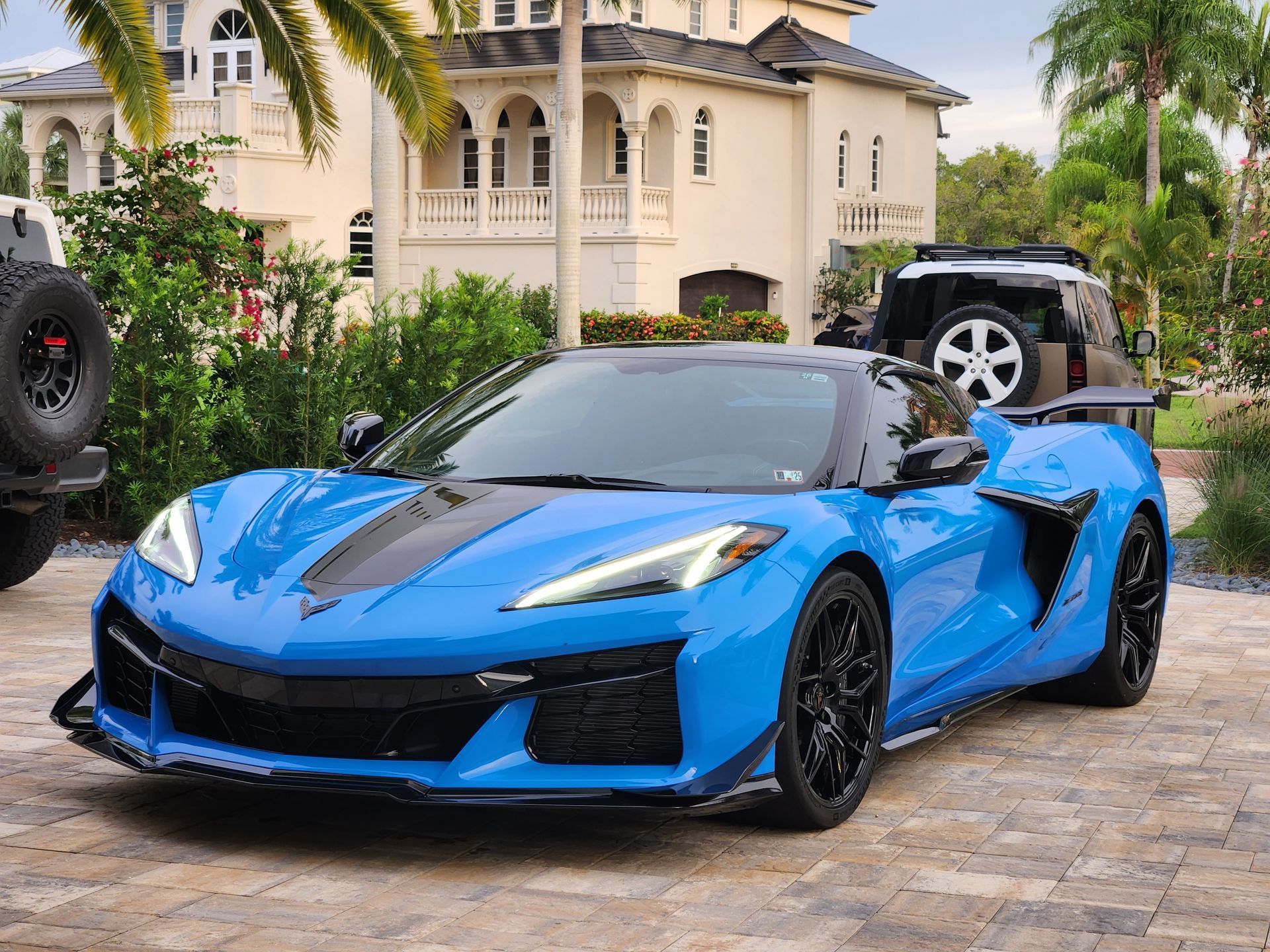Chevrolet Corvette Z06 in Rapid Blue, paint correction and ceramic coating by 6 Speed Mobile Detailing in Southwest Florida