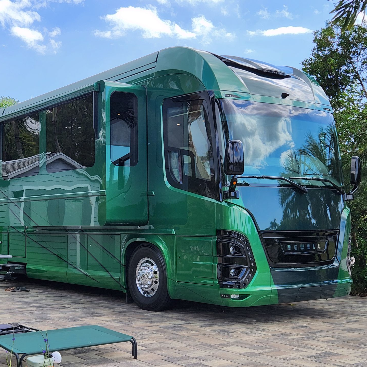 Newell Motorcoach #1801 A motorcoach RV, exterior detail and ceramic maintenance by 6 Speed Mobile Detailing in Southwest Florida