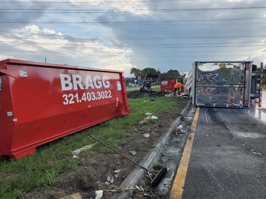 Dumpster Truck Service — Melbourne, FL — Braggs Roll-Off Dumpsters Inc.