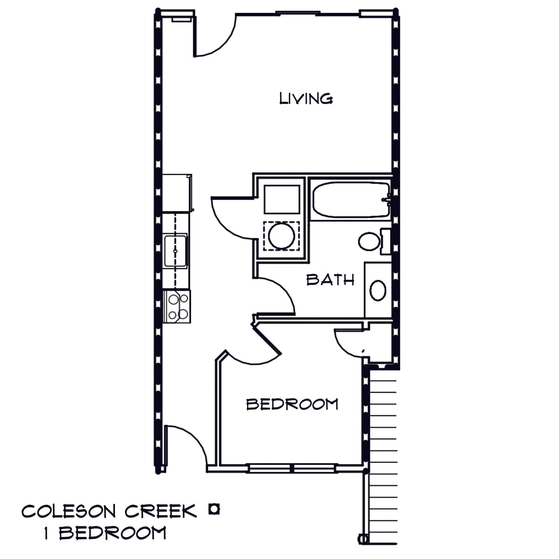 Floor Plan: 1 Bed