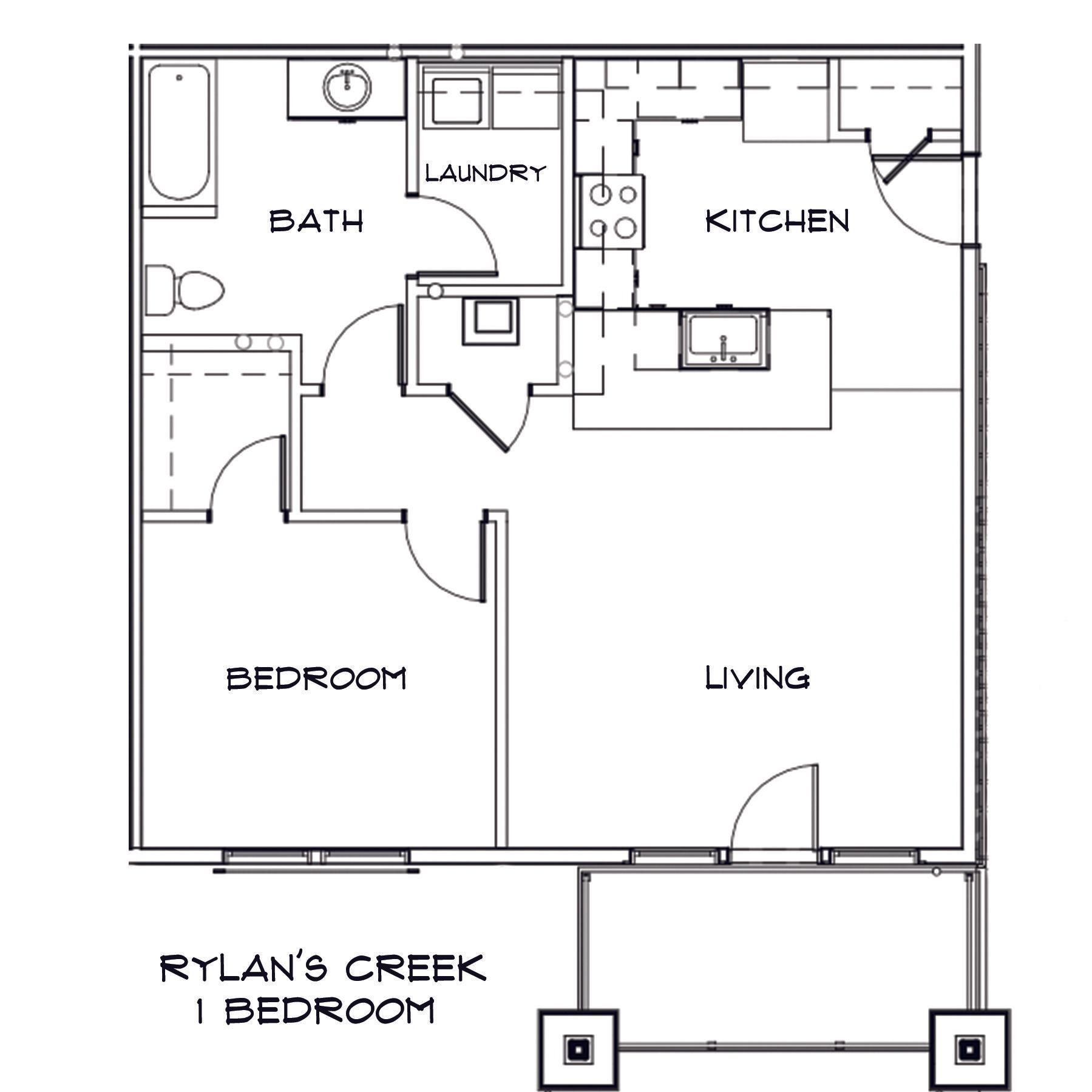Floor Plan: 1 Bedroom
