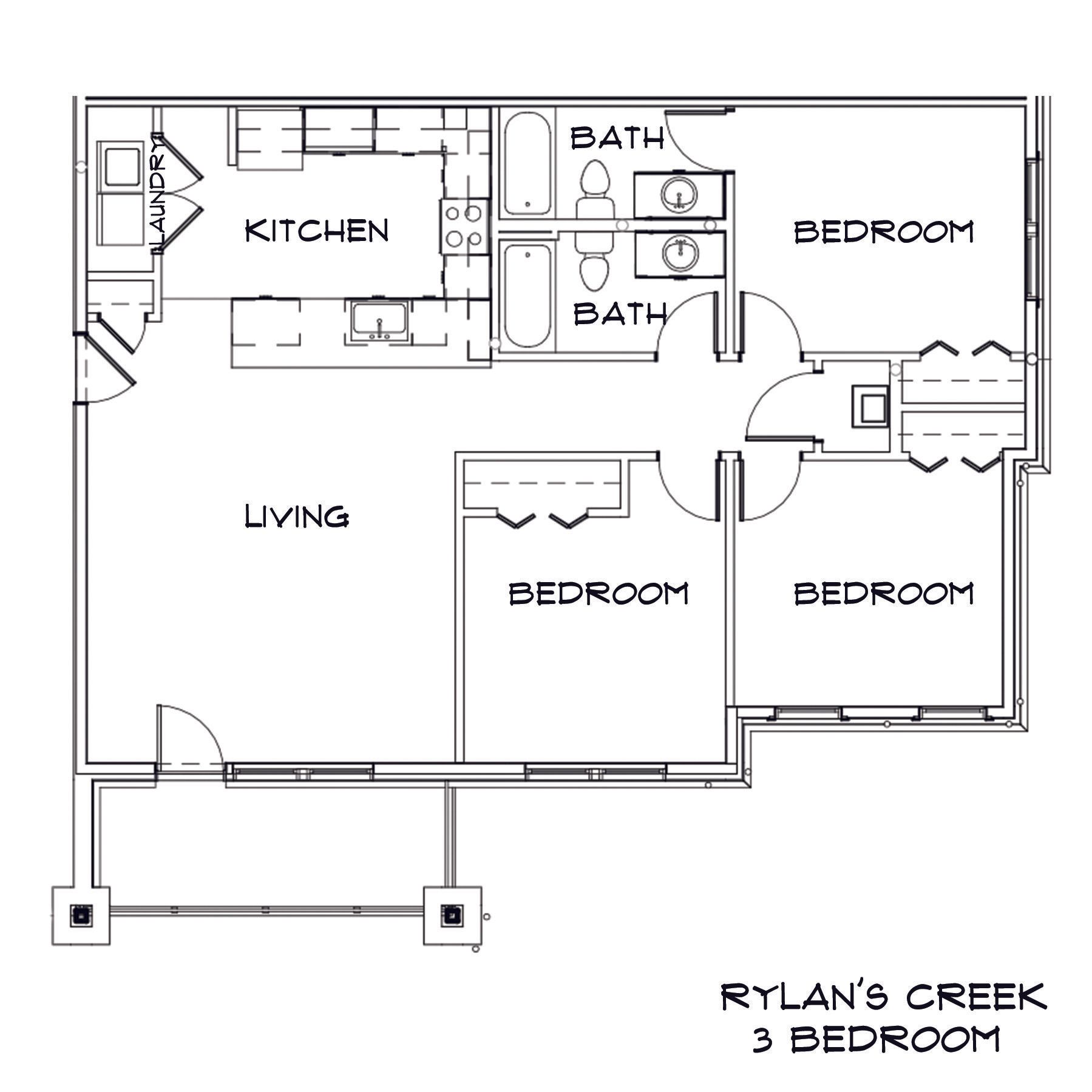 Floor Plan: 3 Bedroom