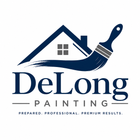 LocalSplash Painter logo with house and paint drips in blue, orange, and white