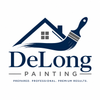 LocalSplash Painter logo with house and paint drips in blue, orange, and white