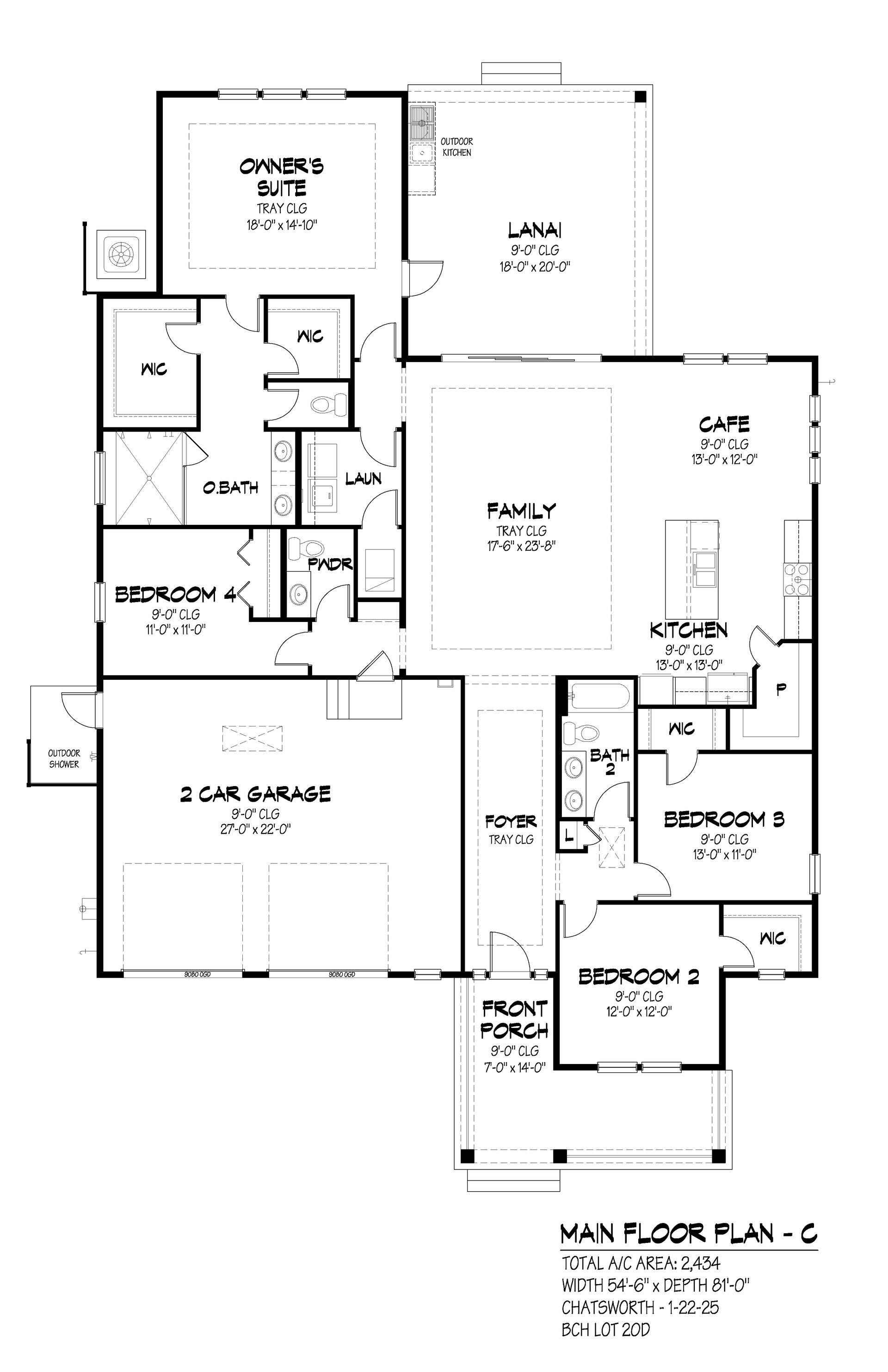 A black and white floor plan of a house.