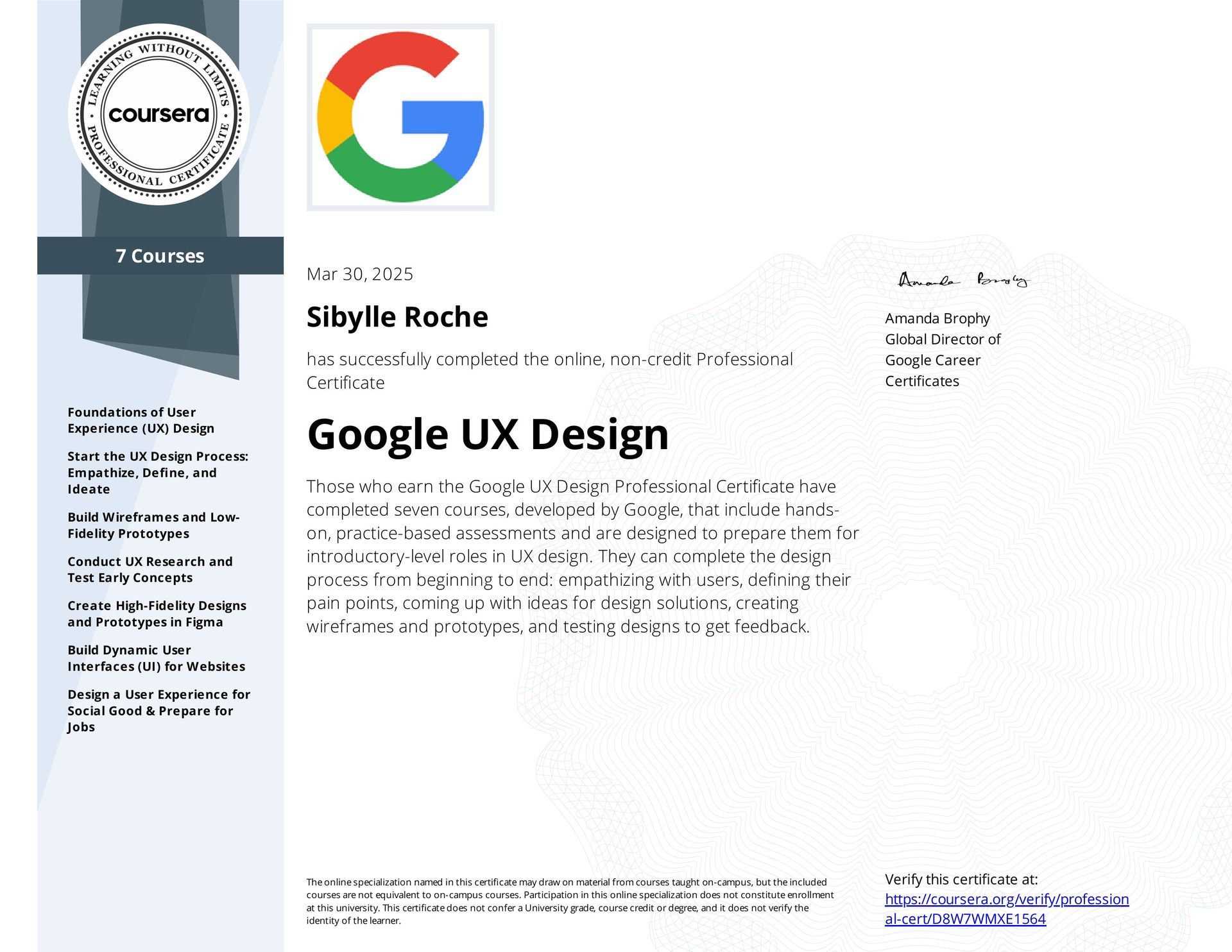 Google UX Design webpage with colorful Google logo, “Style Rocke,” and text layout on white background
