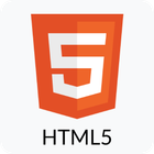 HTML5 logo: orange shield with white “5” above the text “HTML5”
