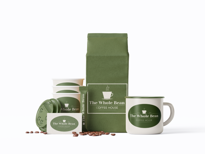 Green tea gift set with boxes, cup, and sachets on a white background