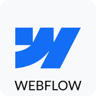 Webflow app icon with blue logo on a white rounded square background