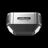 LiftMaster garage door opener, silver and black.