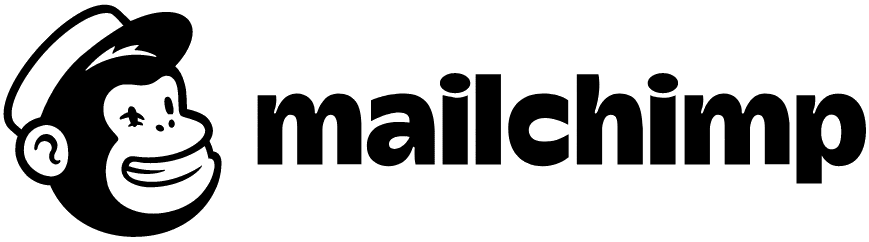 Mailchimp logo: Smiling monkey wearing a hat next to the word