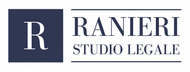 Logo per lo Studio Legale Avv. Ranieri Giuseppe con testo viola e icona della bilancia della giustizia