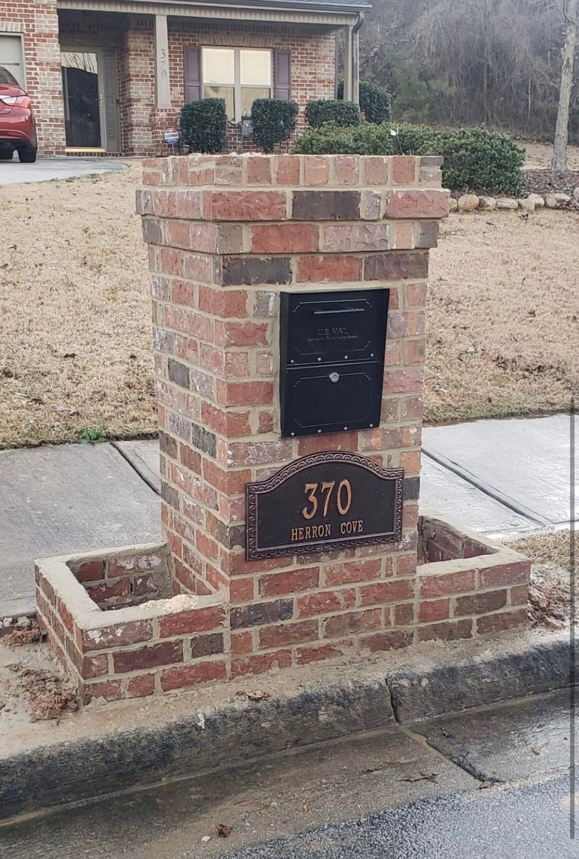 brick mailbox rebuild
