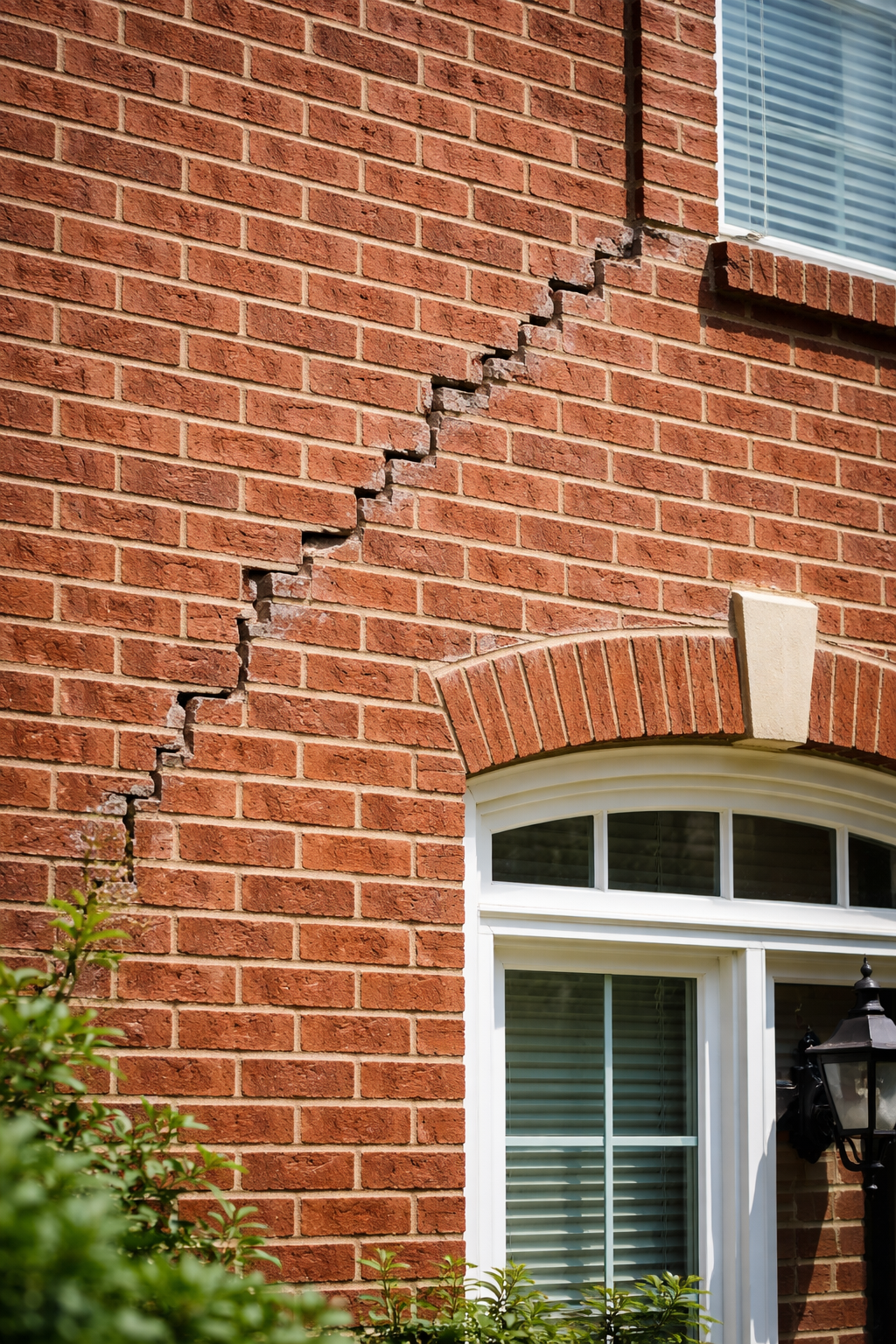 cracked brick wall