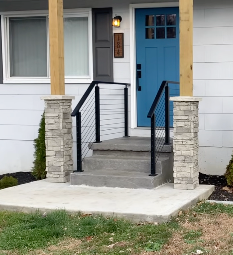 stone porch columns