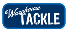 Warehouse Tackle logo in white on a blue rounded rectangle
