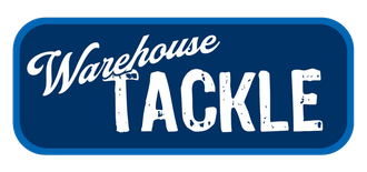 Warehouse Tackle logo in white on a blue rounded rectangle