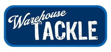 Warehouse Tackle logo in white on a blue rounded rectangle