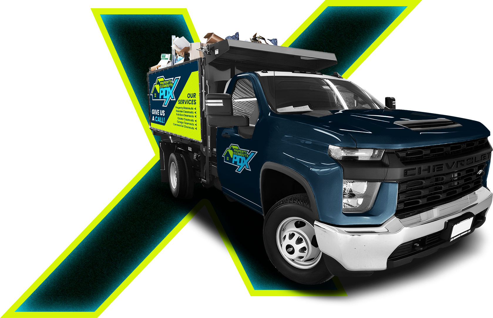 Hoarder cleanout services in Oregon City, OR truck
