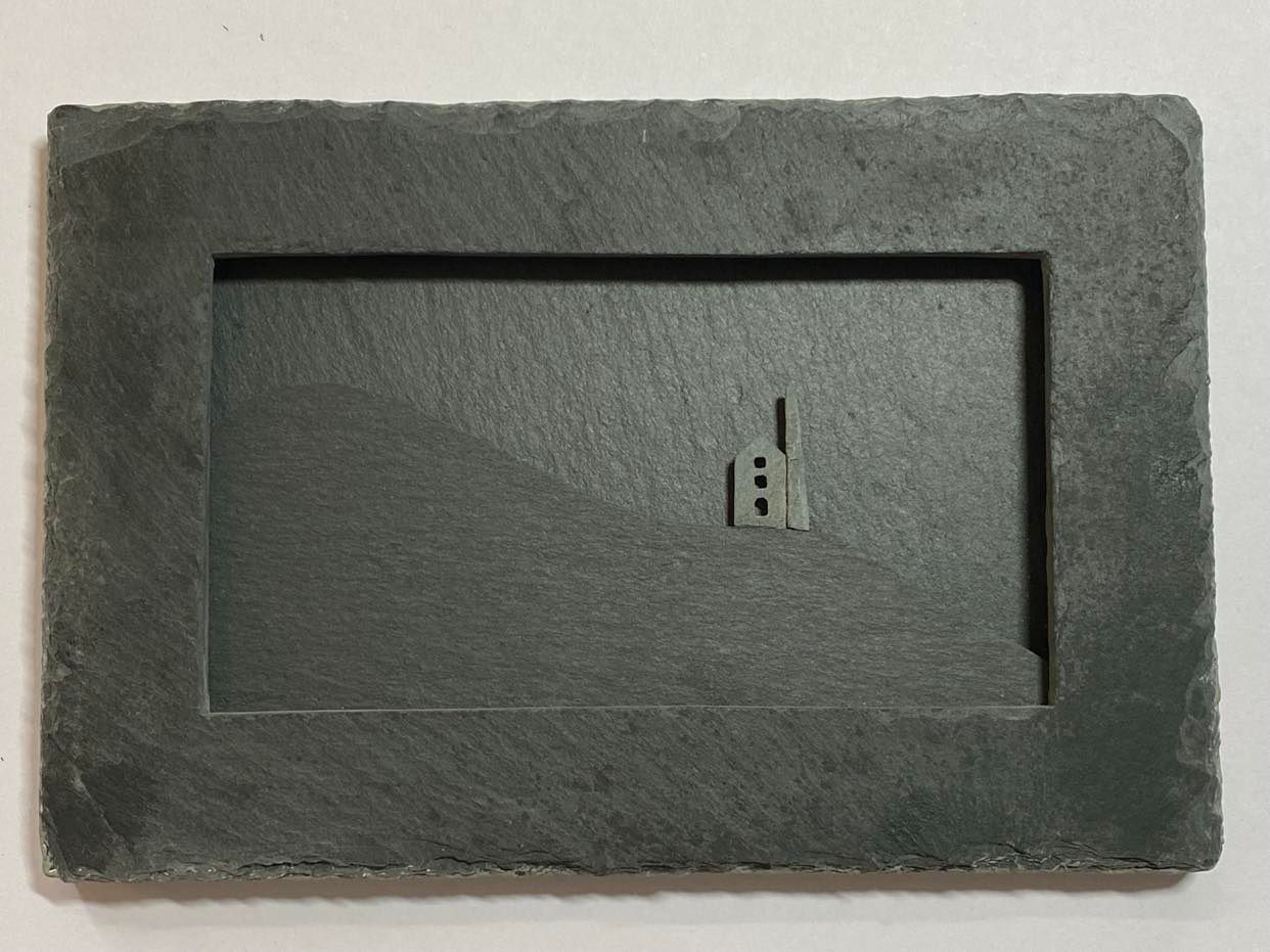 Framed in Slate, Slate Cornish Engine House, Framed Cornish Engine House, Tiny Cornish Engine House, Tiny Engine House.