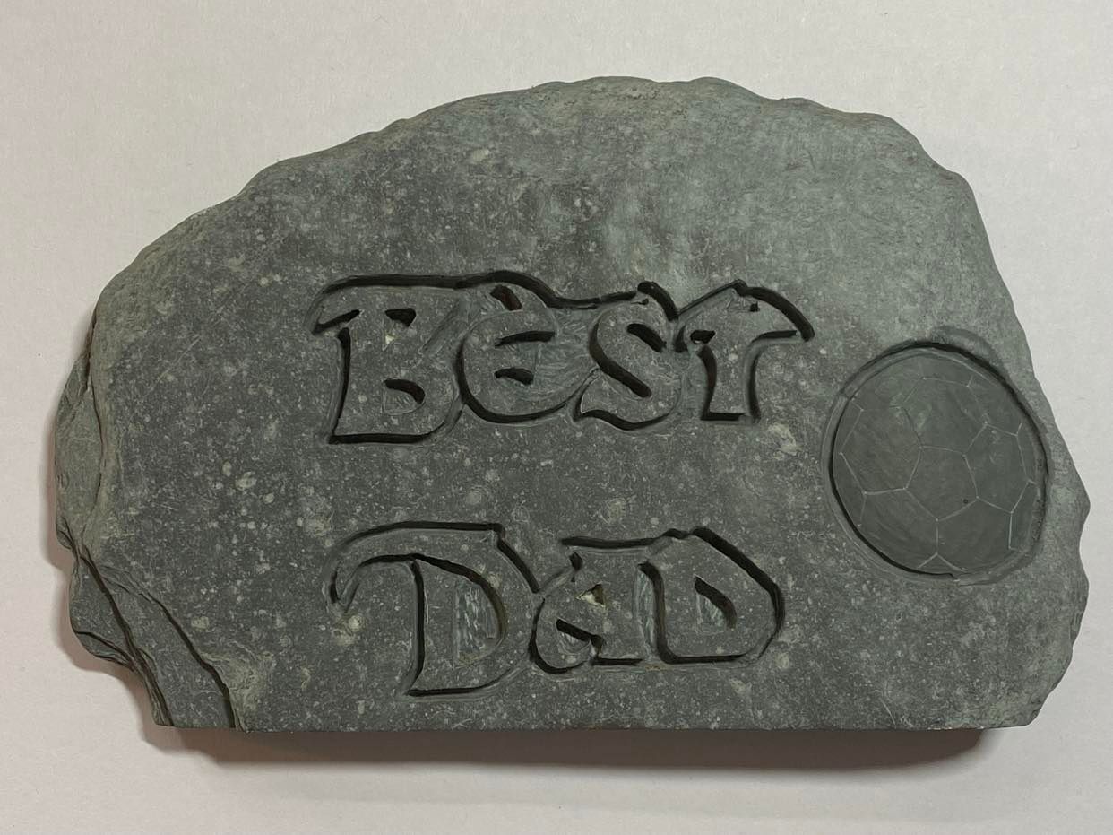 For Dad, Best Dad, Stone for Dad, Hand Made in Cornwall, Hand made in Porthleven