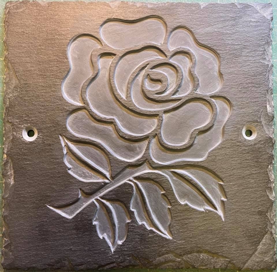 england rugby rose in slate