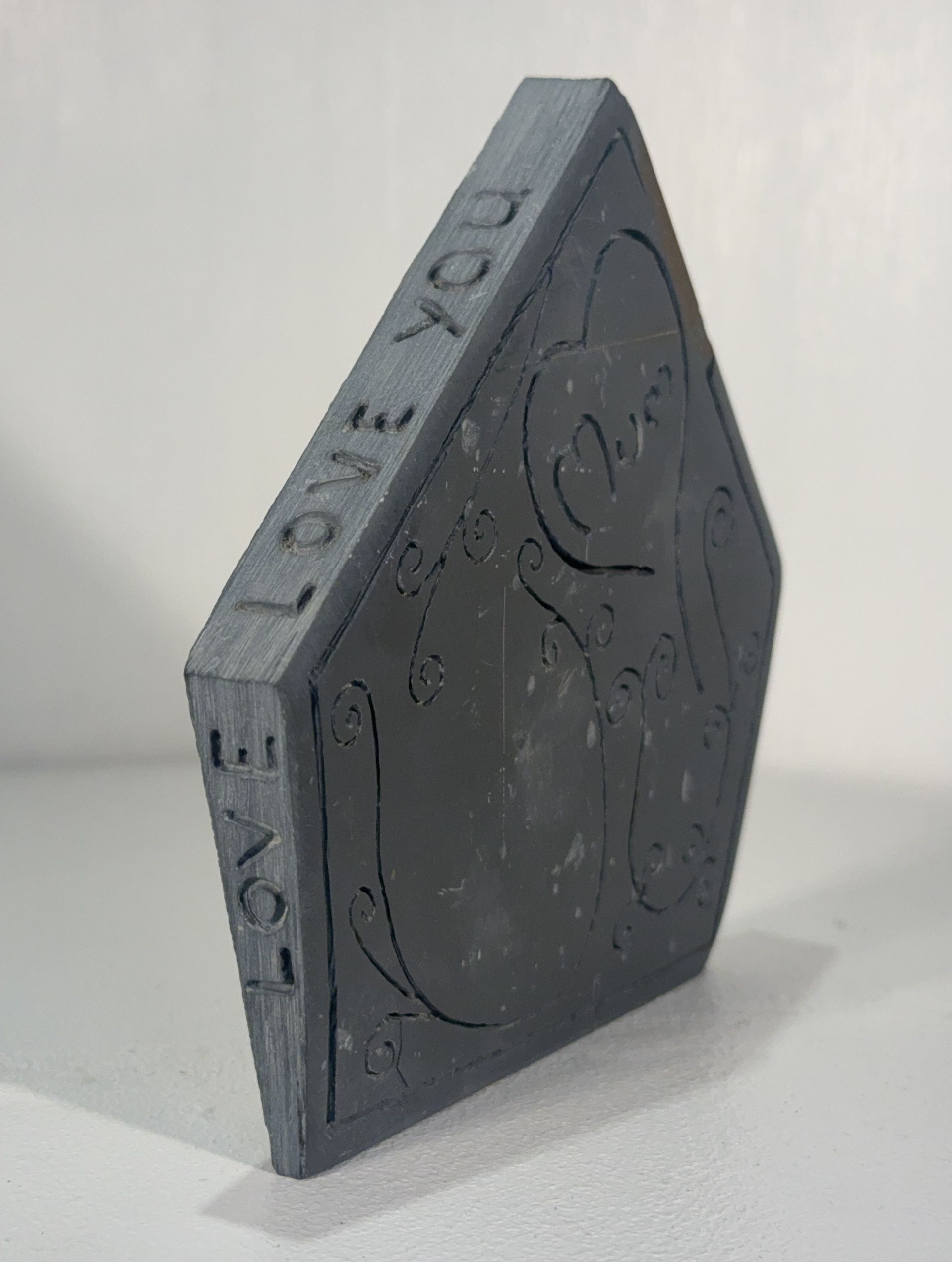 For Mum, Present for Mum, Love you Mum, Love you Mum in stone, Stone Love you Mum, Hand made in Cornwall, 