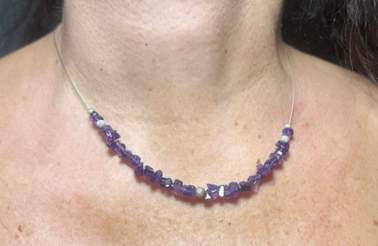 Amethyst Chip Bead Necklace