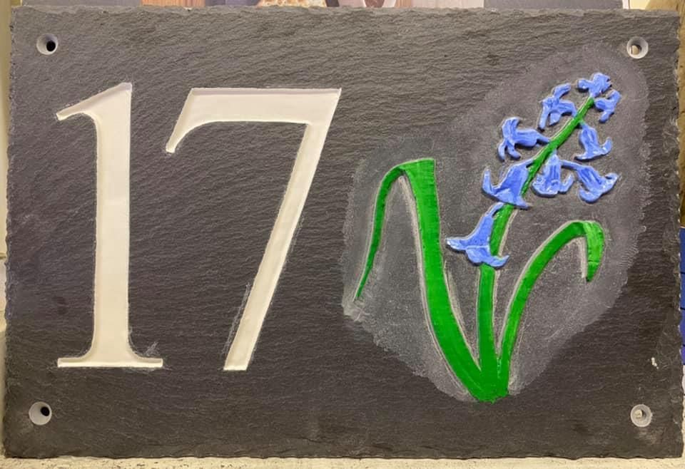 house number and bluebell
