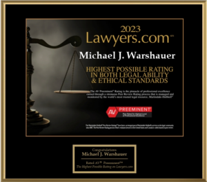A plaque that says lawyers.com on it