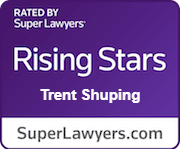 A purple sign that says `` rising stars '' on it.