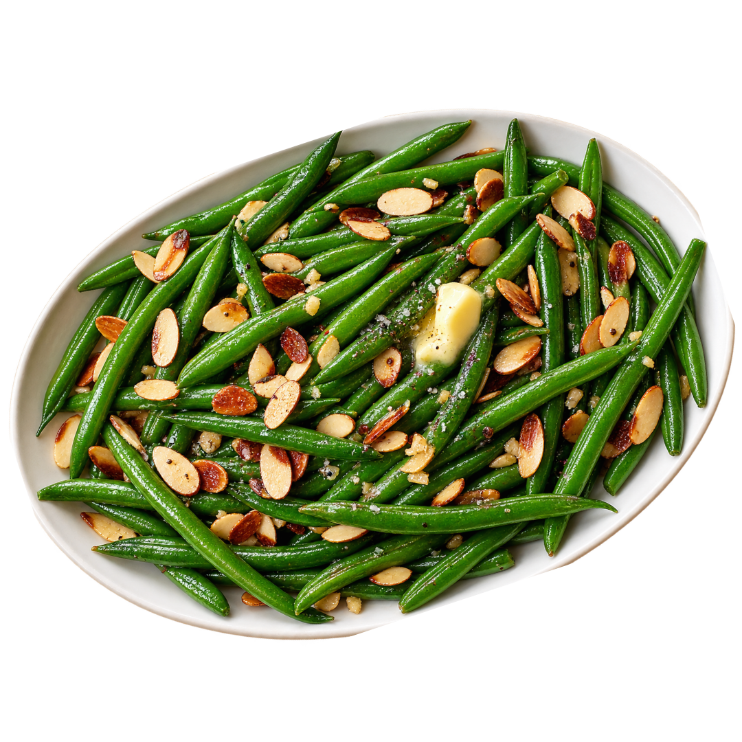 Large Green Beans with Bacon & Almonds 7 - 10 people