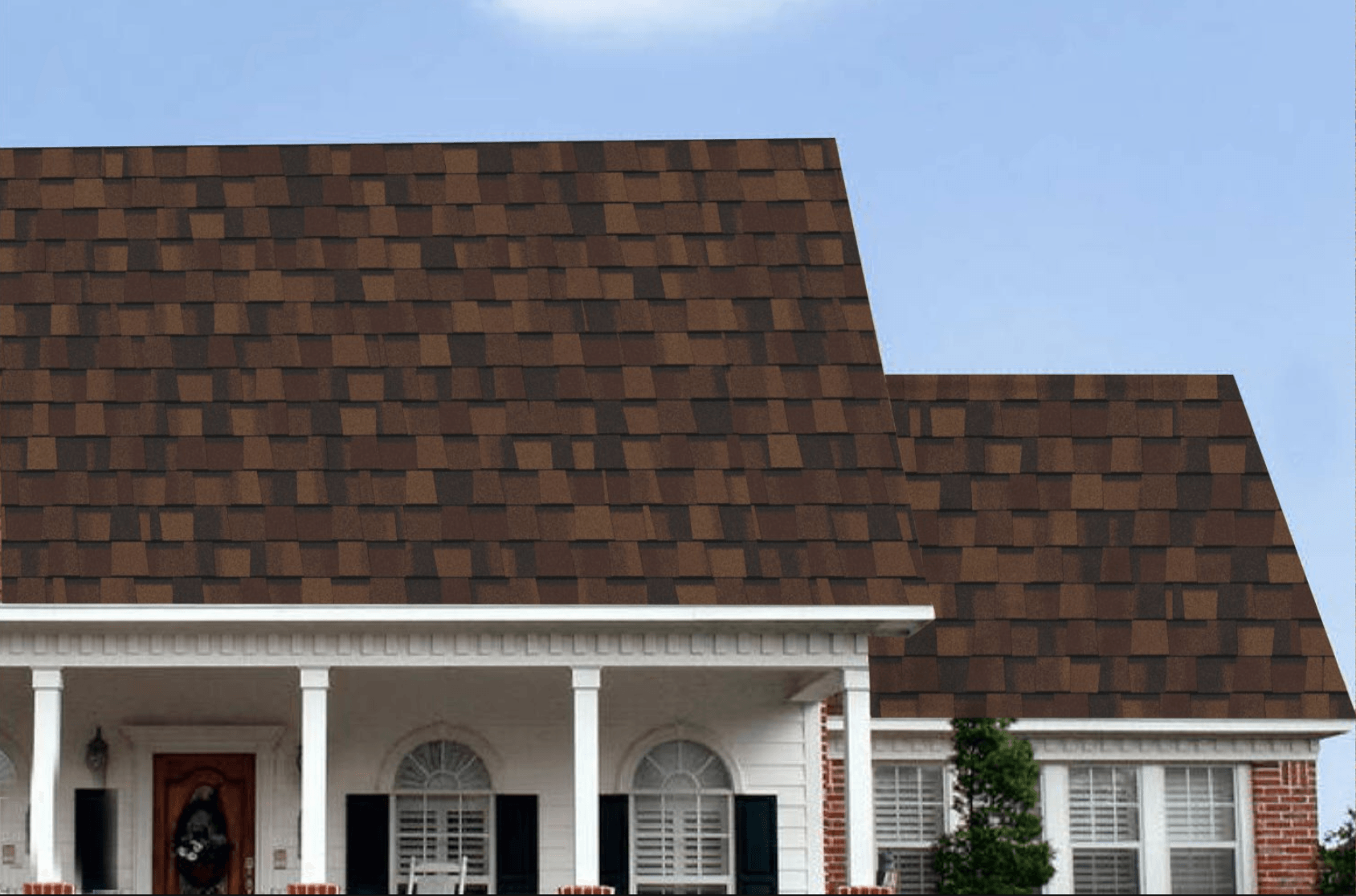 roofer Clearwater. A photo of a house with Max Def Burnt Siennashingles