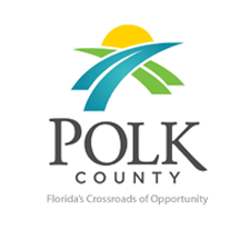A logo for polk county florida 's crossroads of opportunity