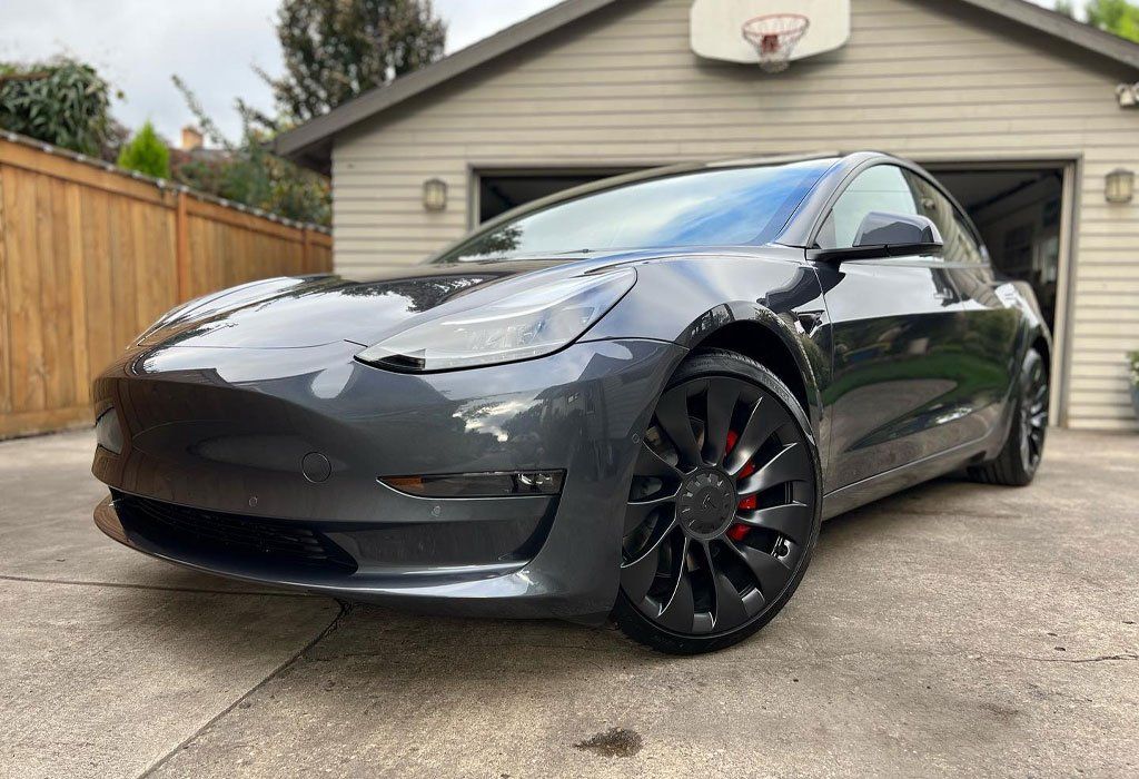 ceramic coating for a 2021 Tesla Model 3