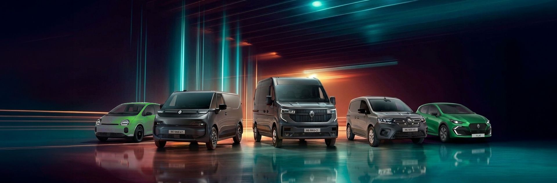5 Fahrzeuge mit den neuesten  Modellen 2026 von Renault.