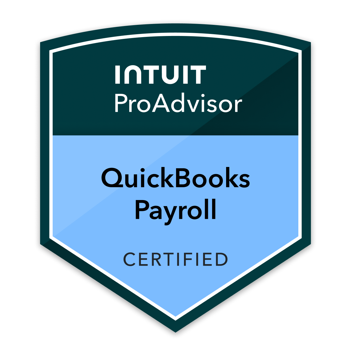 Intuit ProAdvisor QuickBooks Payroll Certified badge for Laura Parker of Bookkeep Boss LLC