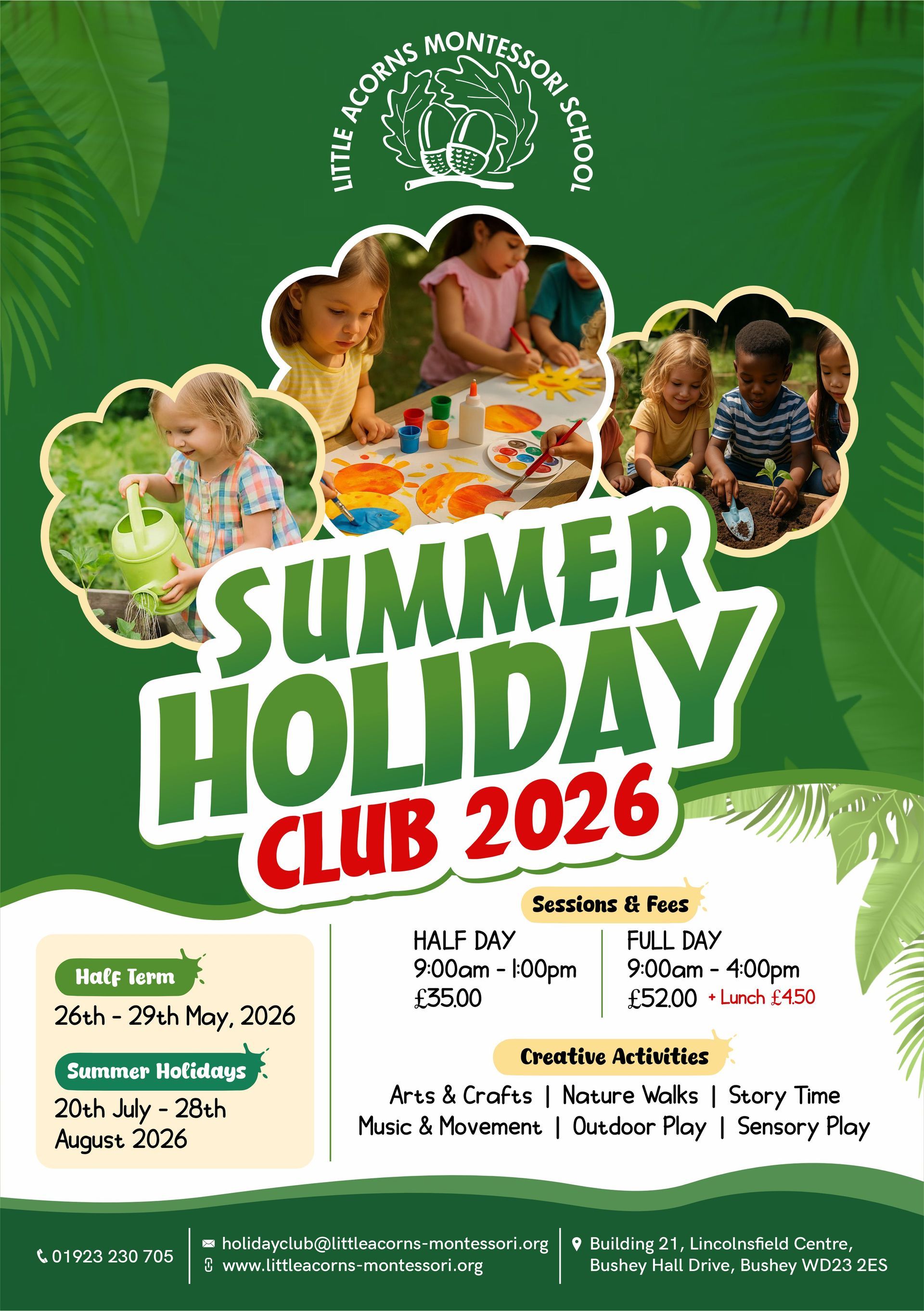 A poster for an autumn half-term holiday club