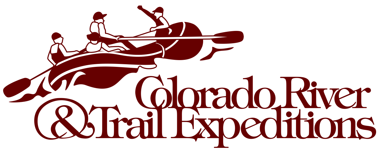 Logo of Colorado River & Trail Expeditions featuring people in a raft.