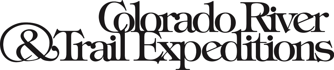 Logo: Colorado River & Trail Expeditions. Black text on white background.
