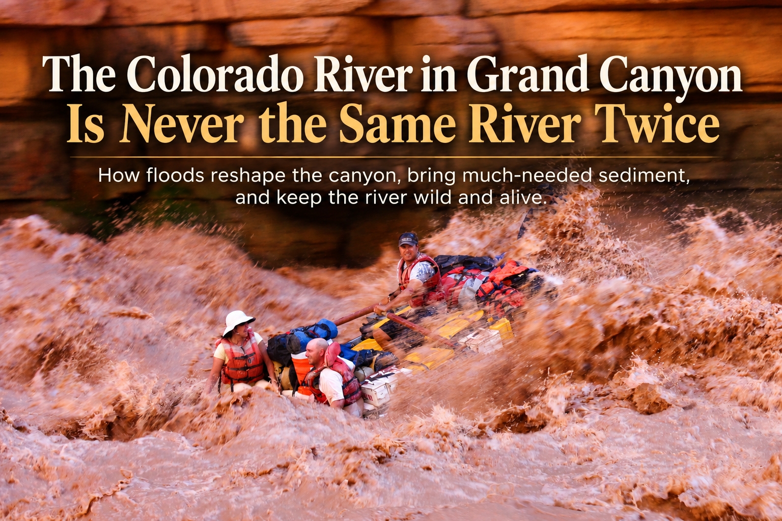 The floods that shape and improve the Colorado River in Grand Canyon
