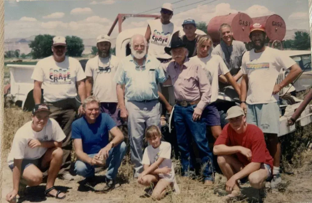 CRATE CREW from about 1992. Walker, Amil, Bonnie, Dave Stinson, Dave Mackay, Sean Rolf, Jim Strong, Duff Sever Laurel Worden, Dave Brown, Mike Sneed, Zak Reeder, Jon Olivera