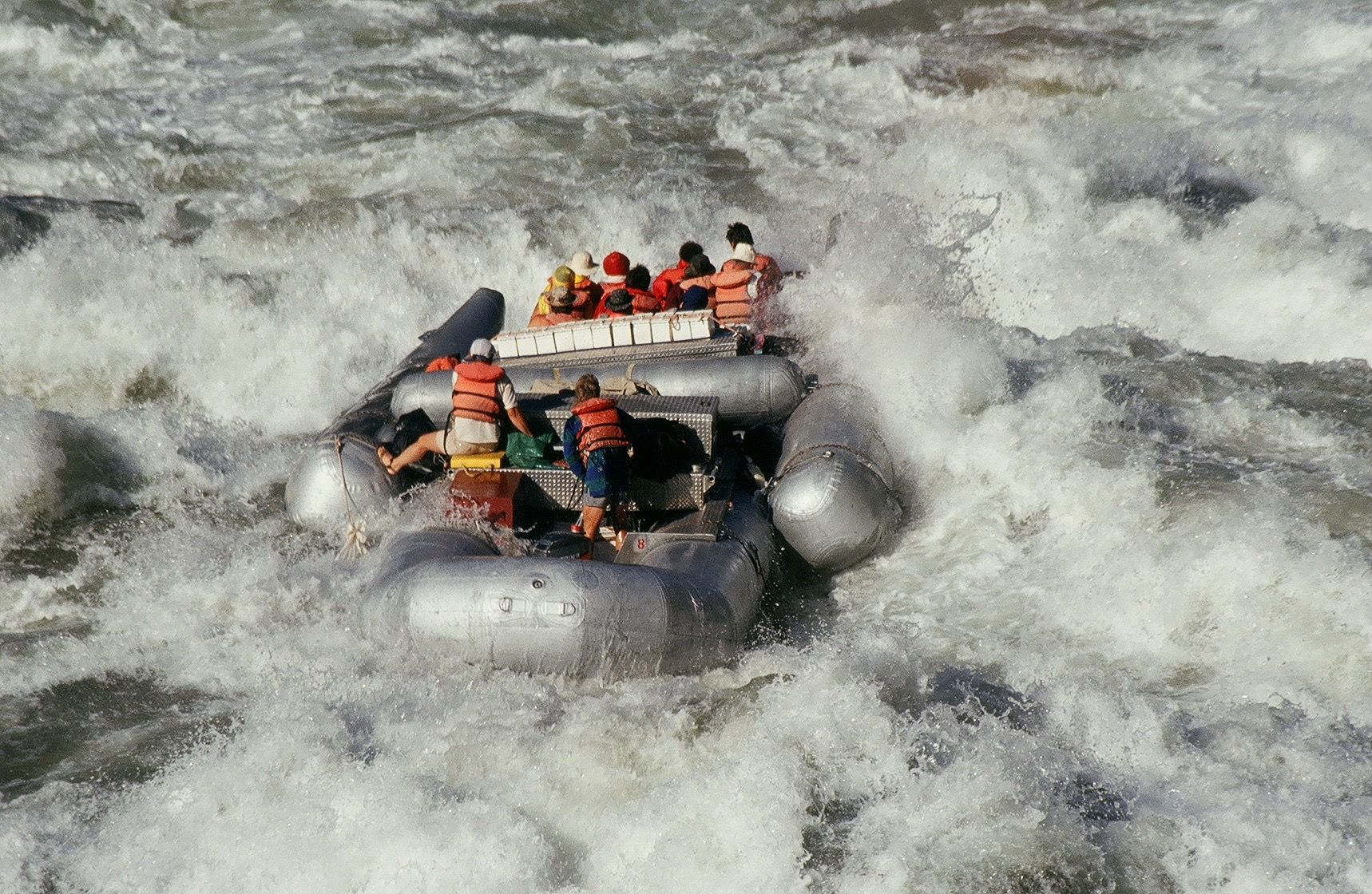 Crate boat in Lava Falls