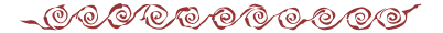 A series of connected spiral shapes, in a line, with a reddish-brown hue.
