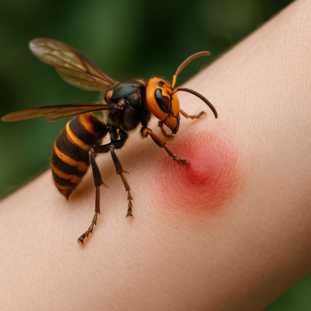 piqure de frelon sur un bras